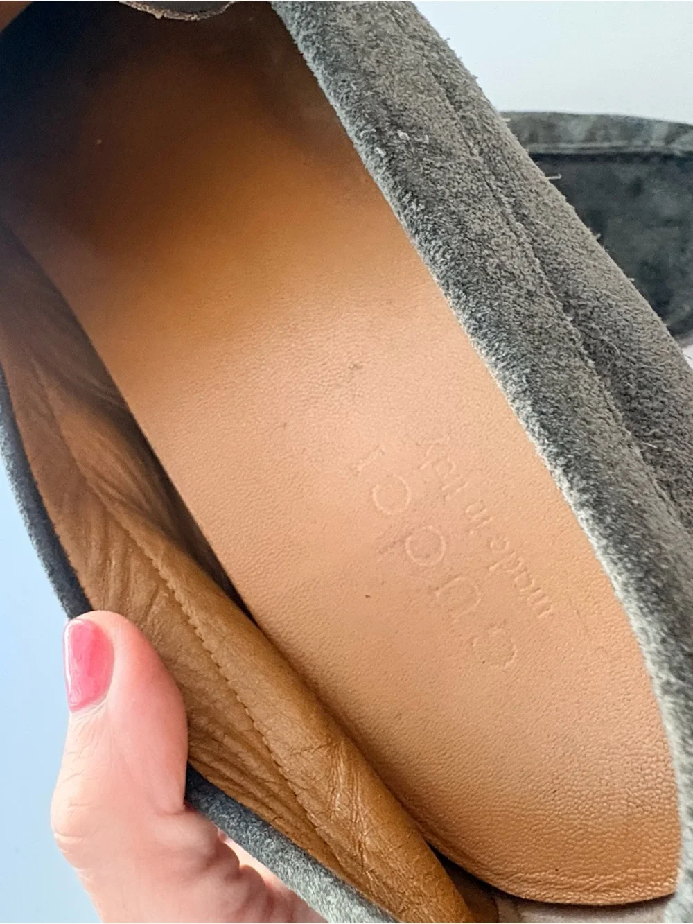 Gucci Men's Gray Suede Penny Loafers men’s size 7
